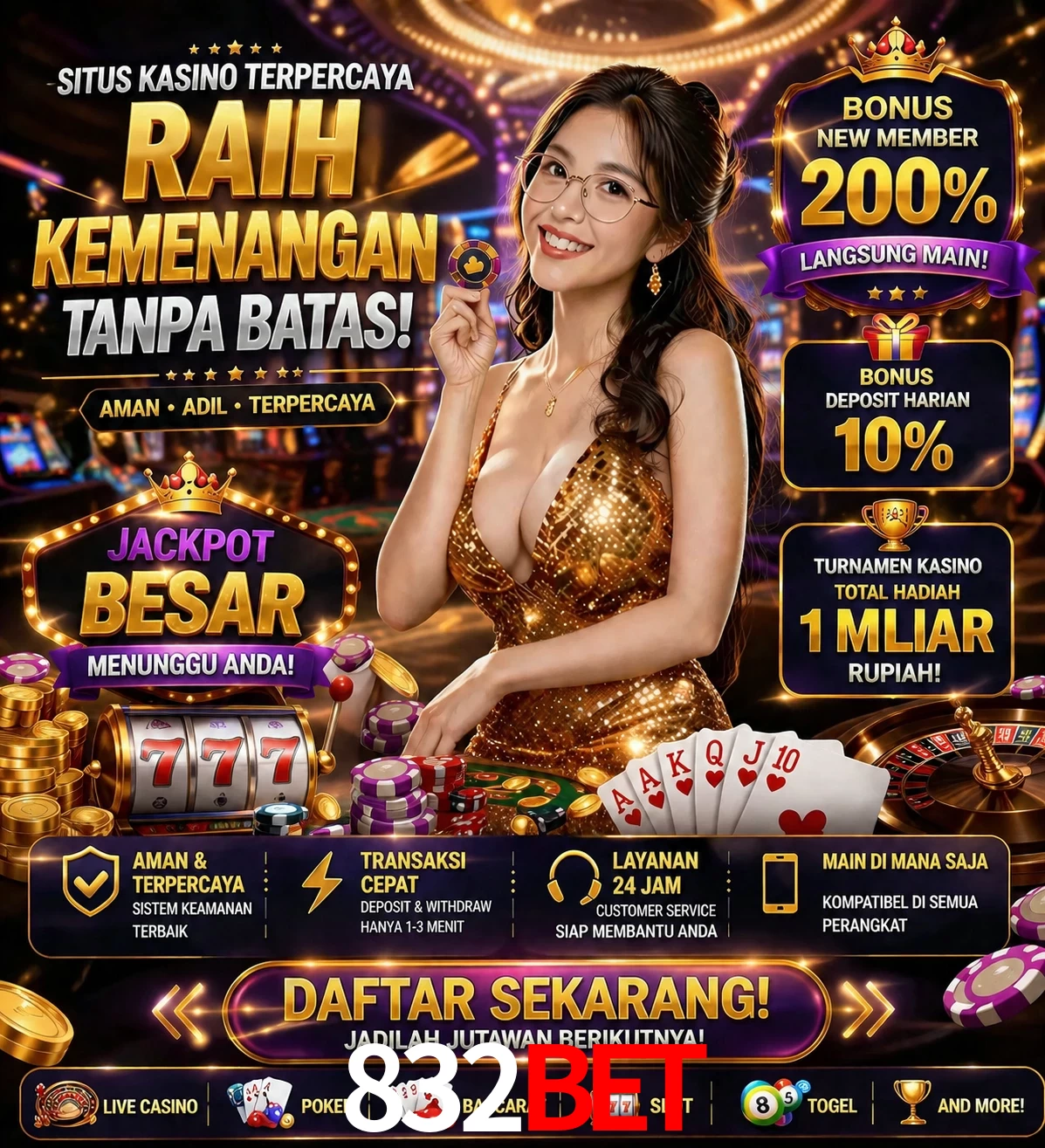 Roleta e blackjack 832Bet